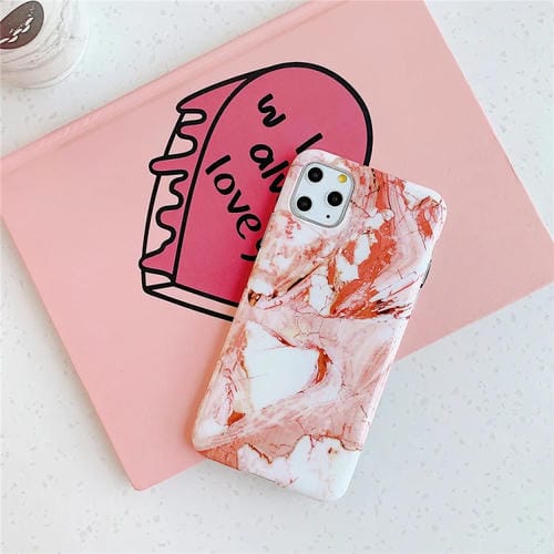 Funda para Teléfono Móvil TPU iPhone 12 / 12 Pro Imd Mármol Suave (Rojo Noruego)