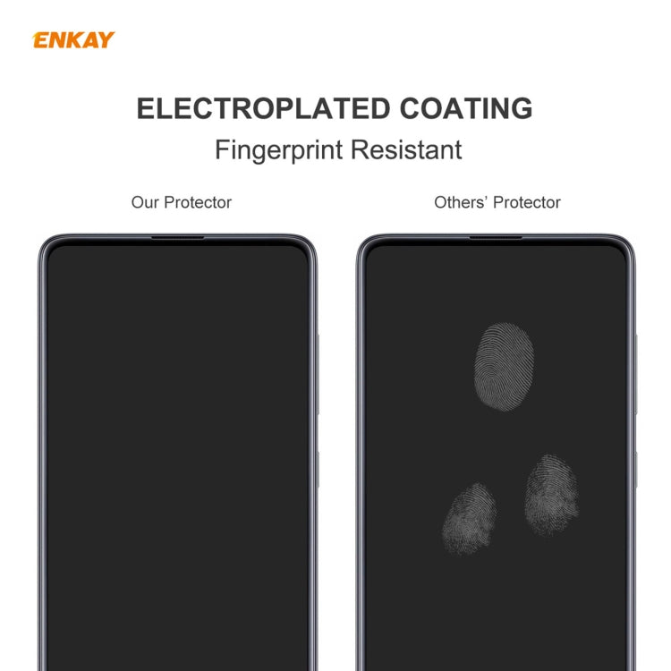 Para Huawei P Smart 2021 5 PCS Enkay Hat-Prince 0.26mm 9h 2.5D Película de vidrio templado de borde curvo