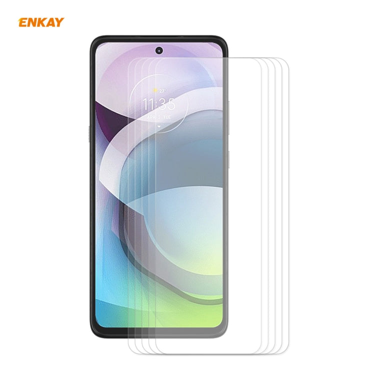 Para Motorola Moto G 5G 5 PCS ENKAY Hat-Prince 0.26mm 9H 2.5D Película de vidrio templado con borde curvo