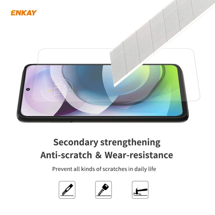 Para Motorola Moto G 5G 5 PCS ENKAY Hat-Prince 0.26mm 9H 2.5D Película de vidrio templado con borde curvo