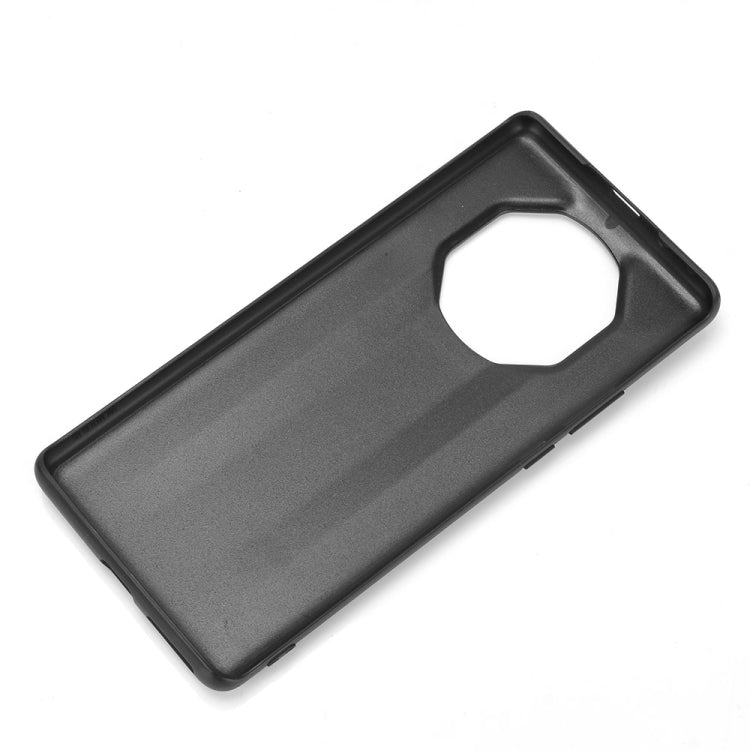 Para Huawei Mate 40 RS Porsche Design Patrón de vaca de costura a prueba de golpes Piel PC + PU + TPU Estuche (rojo)