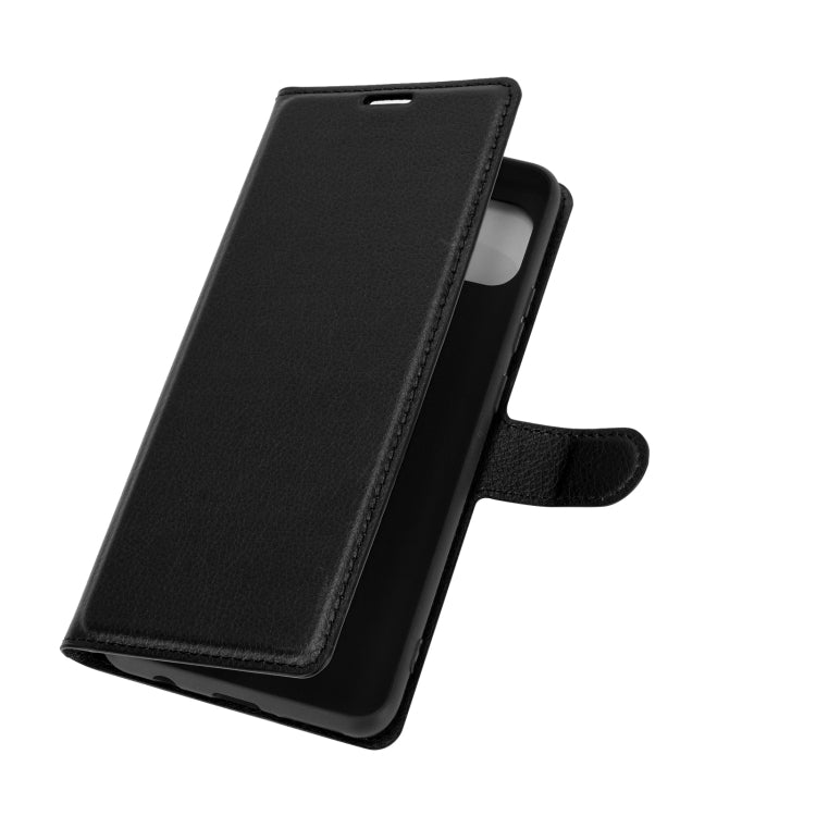 Para Motorola Moto G 5G Litchi Texture Funda protectora con tapa horizontal con soporte, ranuras para tarjetas y billetera (negro)