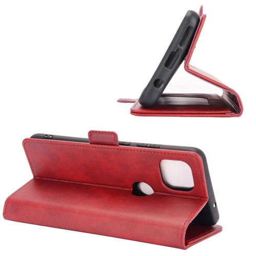 Para Motorola Moto G 5G Estuche de cuero con tapa horizontal con hebilla magnética de doble cara con soporte, ranuras para tarjetas y billetera (rojo)