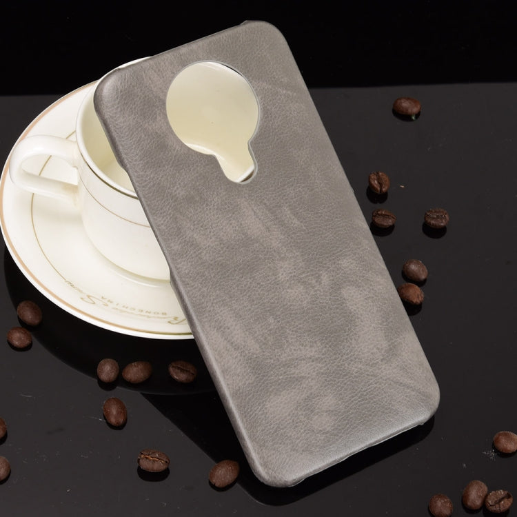 Para Nokia 3.4 Funda PC + PU con textura Litchi a prueba de golpes (gris)