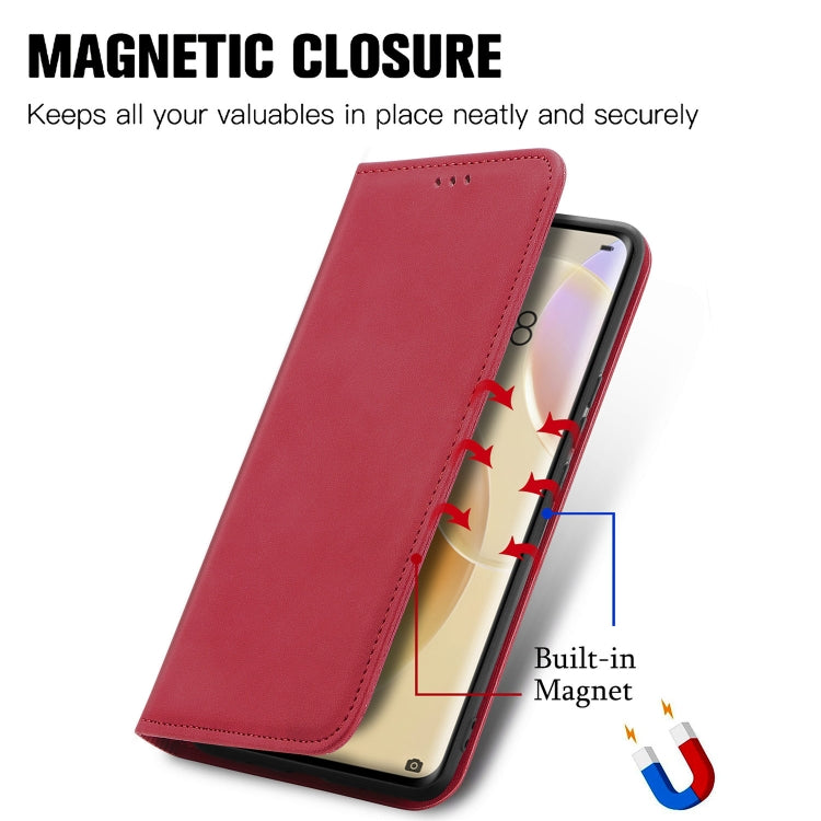 Para Huawei Nova 8 5G Retro Skin Feel Business Funda de cuero con tapa horizontal magnética con soporte, ranuras para tarjetas, billetera y marco de fotos