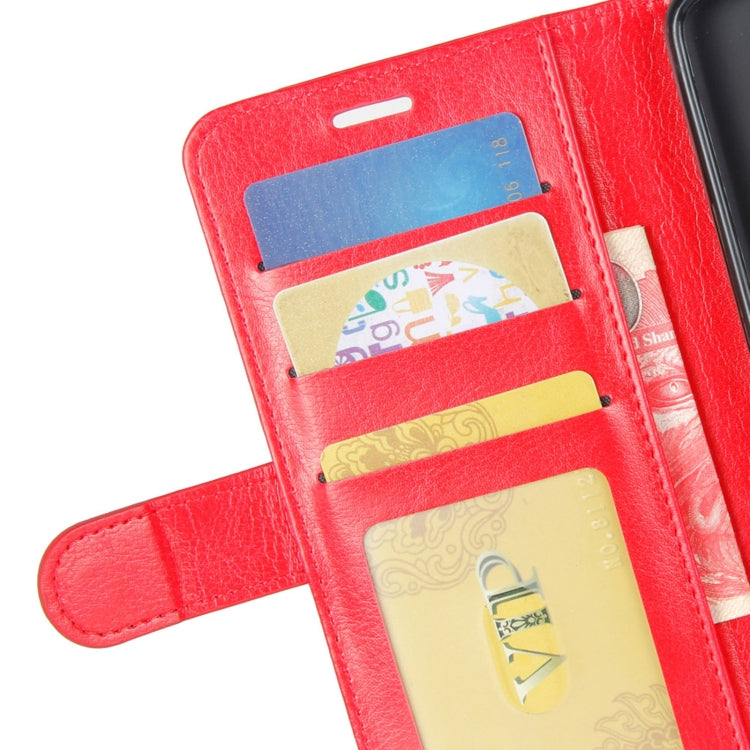 Para Nokia 5.4 R64 Funda protectora con solapa horizontal de textura única con soporte y ranuras para tarjetas y billetera y marco de fotos (rojo)