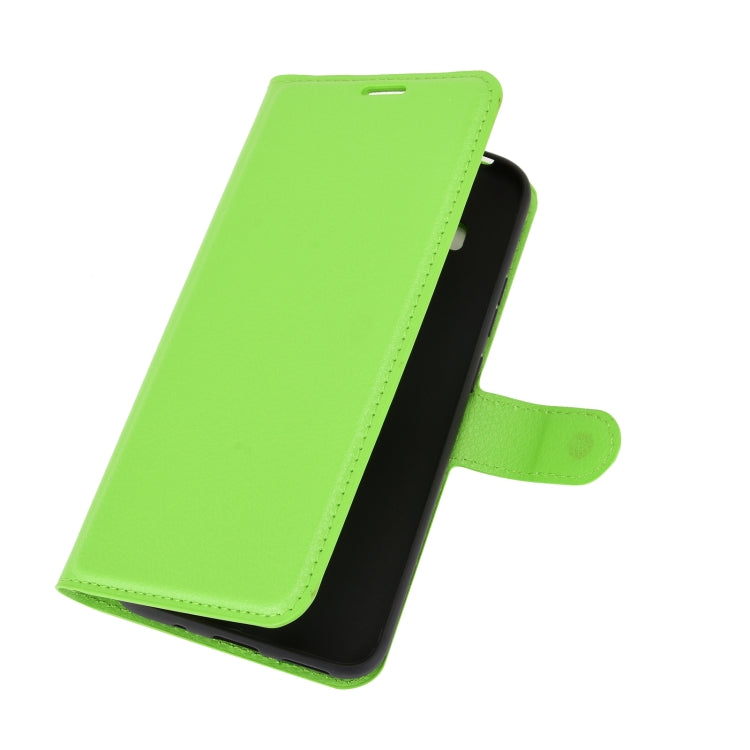 Para Nokia 5.4 Funda protectora con tapa horizontal con textura de litchi con soporte, ranuras para tarjetas y billetera (verde)