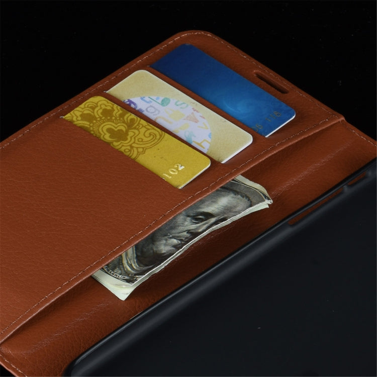 Para Nokia 5.4 Funda protectora con tapa horizontal con textura de litchi con soporte, ranuras para tarjetas y billetera (blanco)