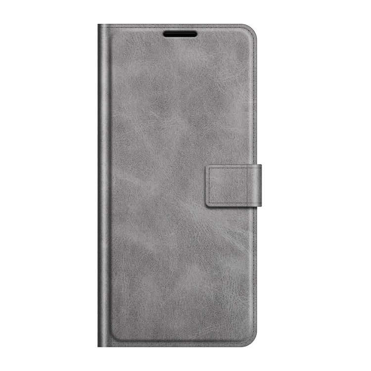 Para Google Pixel 5a Retro Becerro patrón Hebilla Horizontal Flip Funda de cuero con soporte y ranuras para tarjetas y billetera (gris)