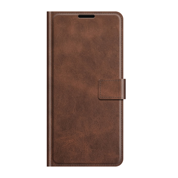 Para Google Pixel 5A Retro Becerro Patrón Hebilla Funda de cuero Horizontal Flip Funda con soporte y ranuras para tarjetas (marrón oscuro)