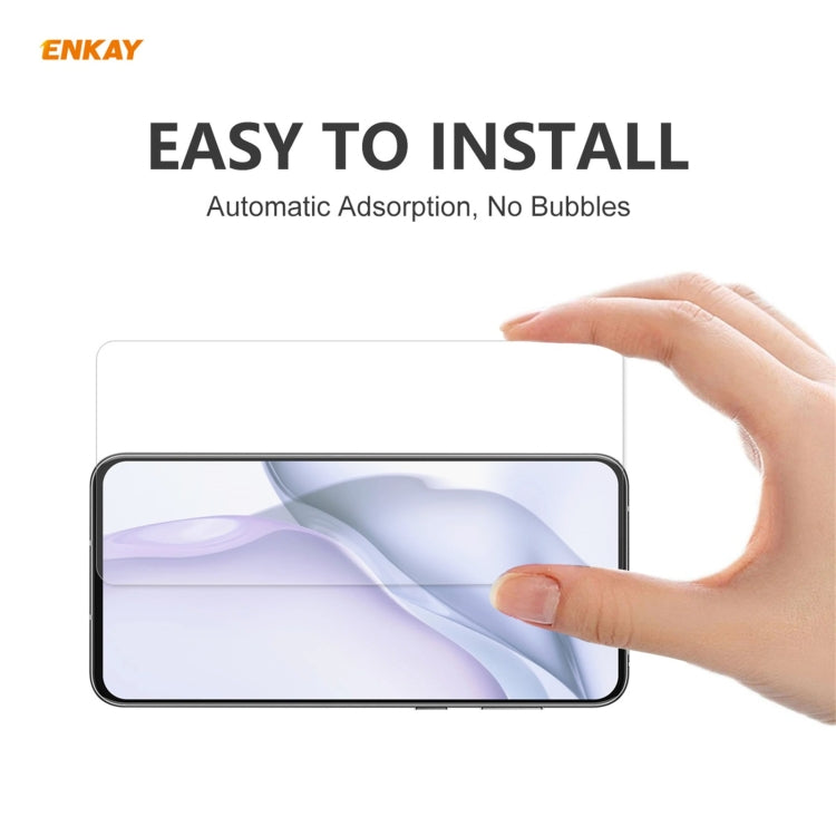 Para Huawei P50 Enkay Hat-Prince 0.26mm 9h 2.5D Cinturón de cristal templado de borde curvo