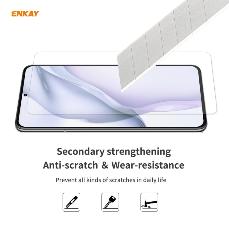 Para Huawei P50 10 PCS Enkay Hat-Prince 0.26mm 9h 2.5D Filos de vidrio templado de borde curvo