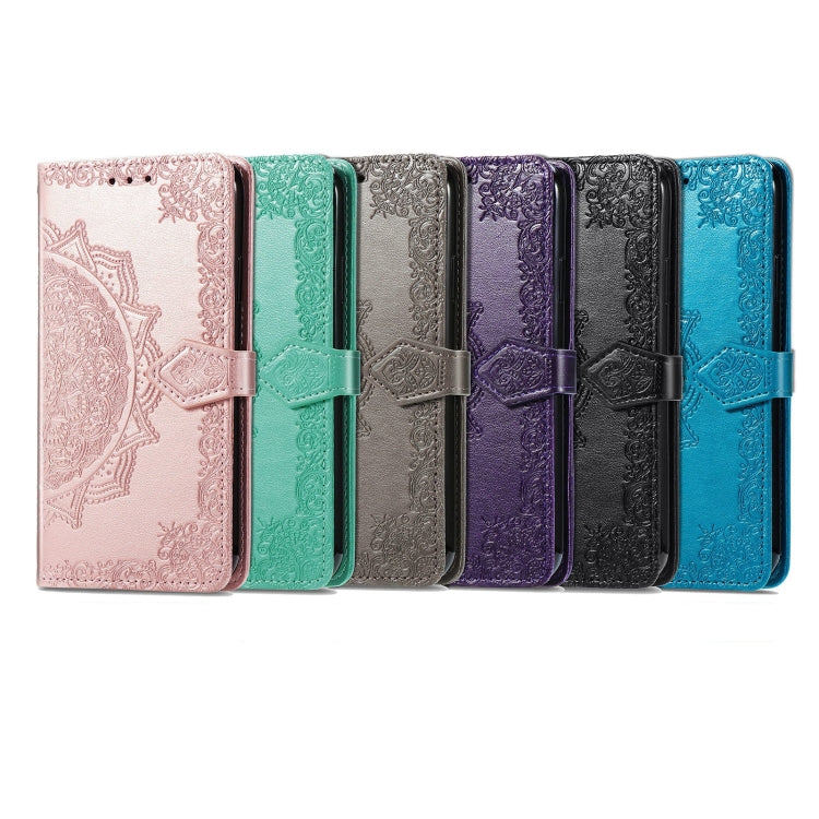 Para Google Pixel 5a Mandala Flower Horizontal Flip Funda de cuero con soporte / ranura para tarjeta / billetera / Lanyard (Negro)