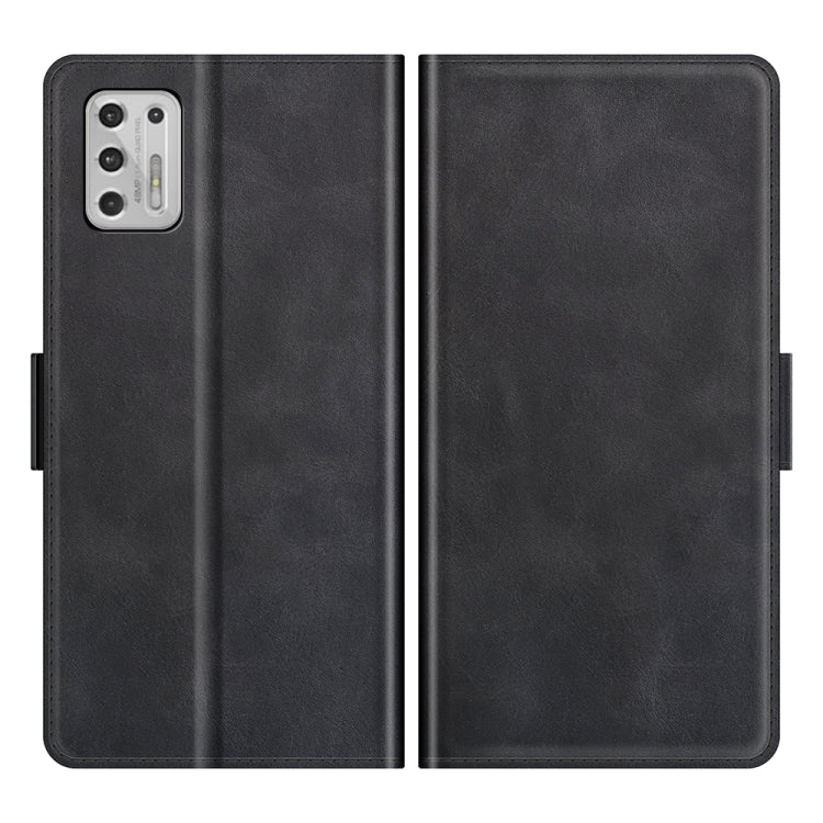 Para Motorola Moto G Stylus 2021 Hebilla magnética de doble lado Doble Funda de cuero Horizontal Flip con soporte y ranuras para tarjetas y billetera (Negro)