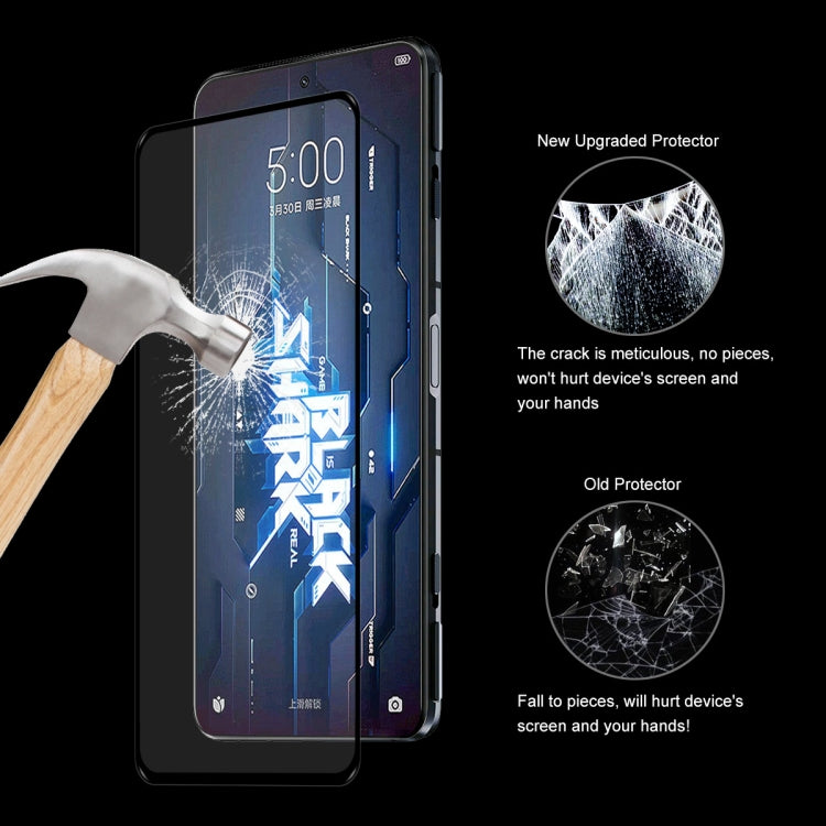 1 PCS para Xiaomi Black Shark 5/5 Pro Enkay Pegamento completo 0.26mm 9h 2.5D Vidrio templado Película completa