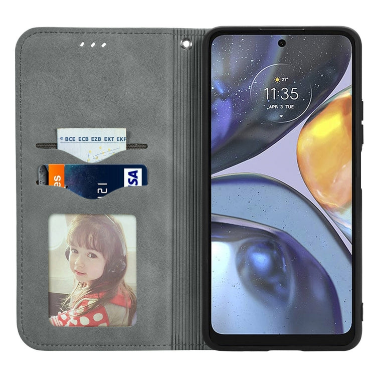 Funda de Cuero Magnética Retro Skin Feel para TCL 30 5G y 30+ 5G (Gris)