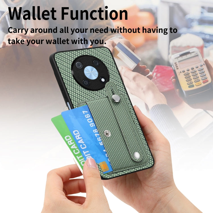 Funda trasera con soporte para tarjeta y correa para Huawei Nova 14, incluye cuchillo (azul)