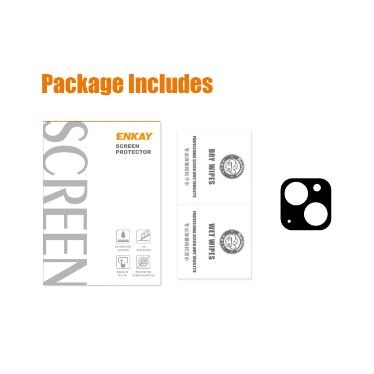 Película de Vidrio Templado Enkay Hat-Prince para Lente de Cámara Trasera iPhone 15/15 Plus - MOVILSTORE