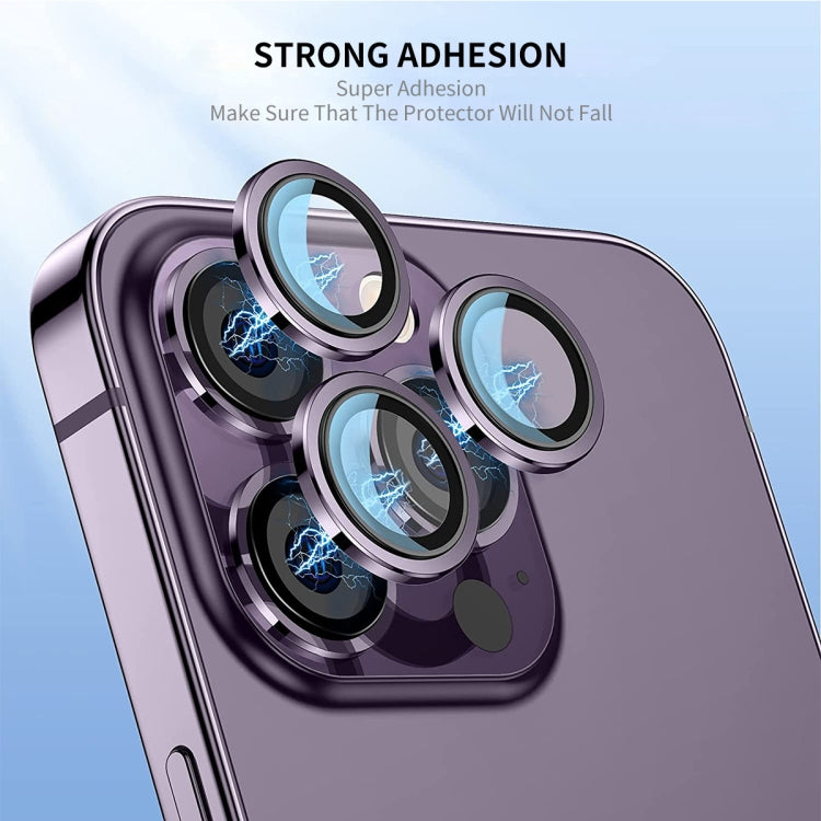 Protector de Lente de Cámara Enkay para iPhone 15 y 15 Plus Antirreflejo Película Completa de Vidrio (Azul) - MOVILSTORE