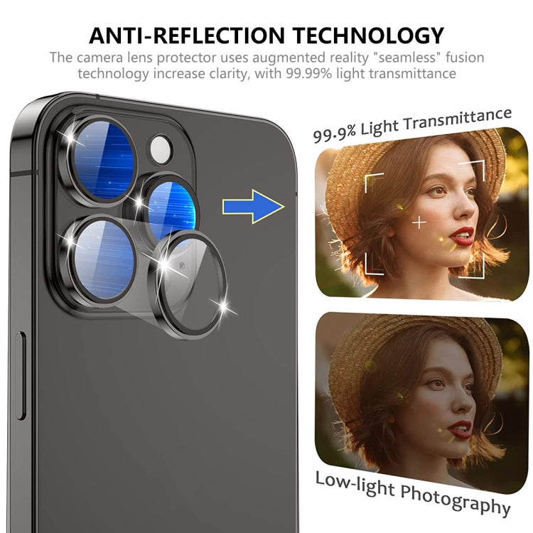Protector de Lente de Cámara Enkay para iPhone 15 y 15 Plus Antirreflejo Película Completa de Vidrio (Azul) - MOVILSTORE