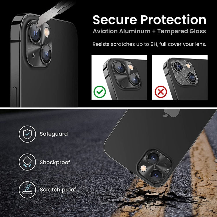 Película Cubierta de Lente Vidrio Templado Enkay para iPhone 15/15 Plus (Negro) - MOVILSTORE