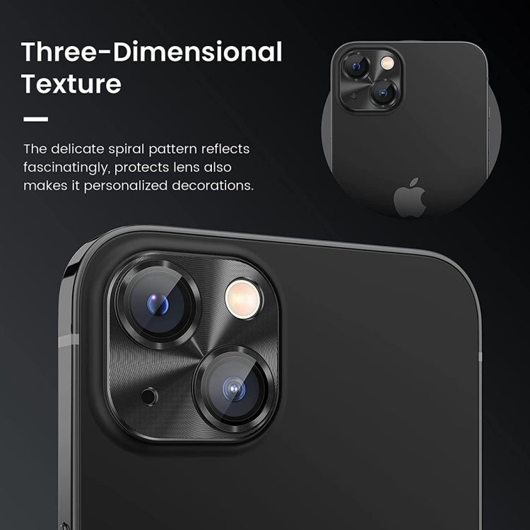 Película Cubierta de Lente Vidrio Templado Enkay para iPhone 15/15 Plus (Negro) - MOVILSTORE