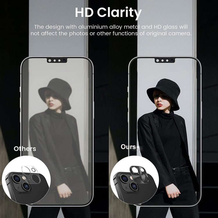 Película Cubierta de Lente Vidrio Templado Enkay para iPhone 15/15 Plus (Negro) - MOVILSTORE
