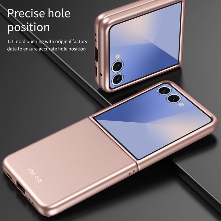 Funda de PC galvanizada con tacto suave y a prueba de golpes para Samsung Galaxy Z Flip7 5G (negra)