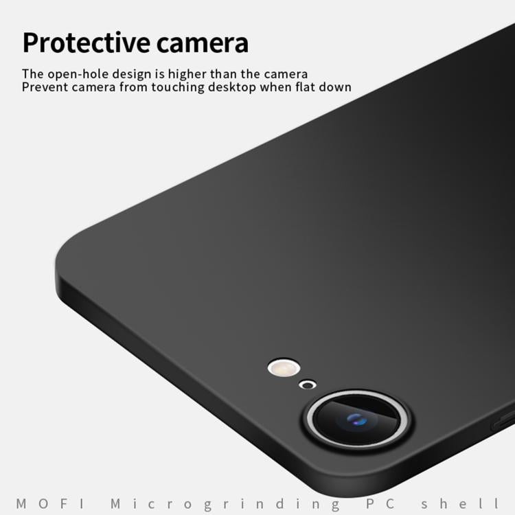 Funda rígida policarbonato Mofi iPhone 16E protección ultrafina (Negra)