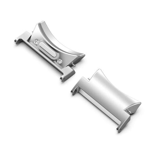 Connecteurs de bande en métal courbé style bouton pour Samsung Galaxy Watch 6/6 Classic (argenté)