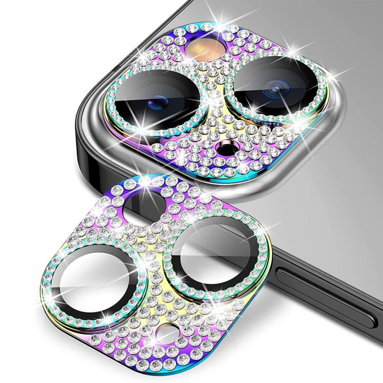 Lente de Cámara + Protector Vidrio Templado Enkay Hat-Prince Blink Diamond para iPhone 15/15 Plus (Colorido) - MOVILSTORE
