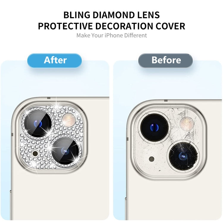 Lente de Cámara + Protector Vidrio Templado Enkay Hat-Prince Blink Diamond para iPhone 15/15 Plus (Dorado) - MOVILSTORE