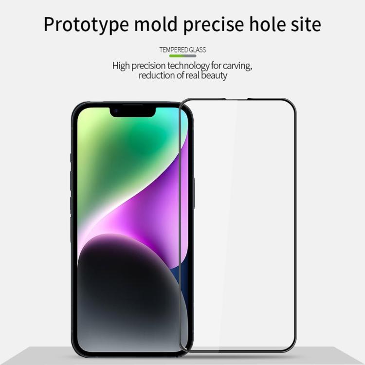 Película de Vidrio Templado Pinwuyo 9H 3D para iPhone 16E Pantalla Completa Curvada (Negro)