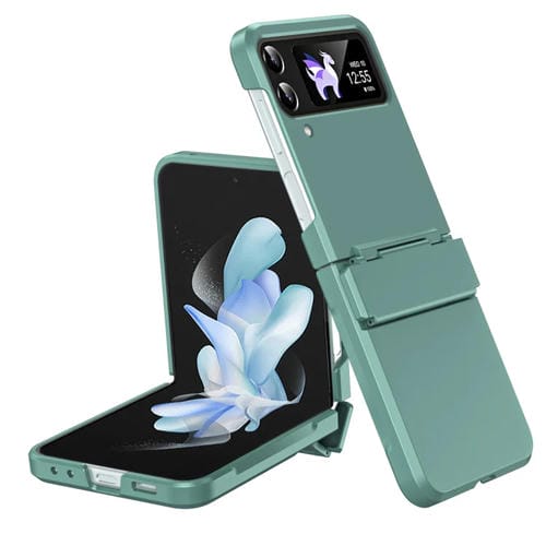 Estuche para teléfono Samsung Galaxy Z Flip4 Diamond Case-Film Bisagra Integral a prueba de golpes (Verde)
