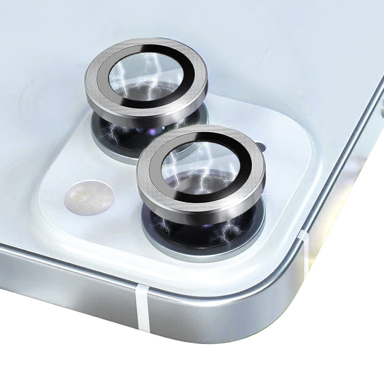 Protector de Lente de Cámara Northjo para iPhone 15/15 Plus Vidrio Templado con Anillo de Metal (Plata) - MOVILSTORE