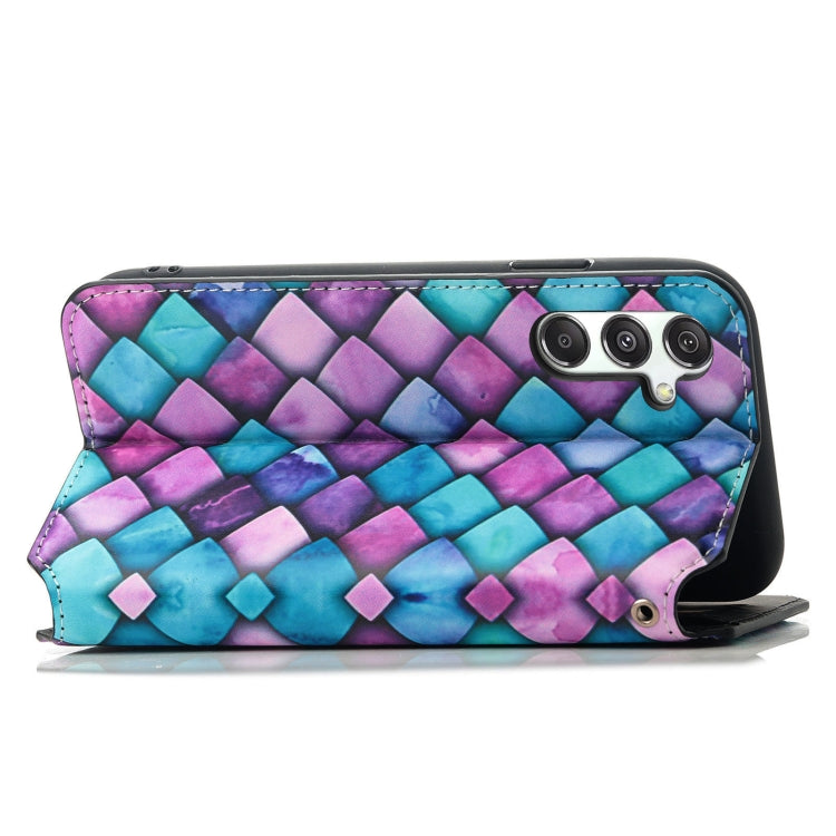 Funda para Samsung Galaxy M34 5G Caseneo Cuero Magnética Colorida (Escamas Moradas)