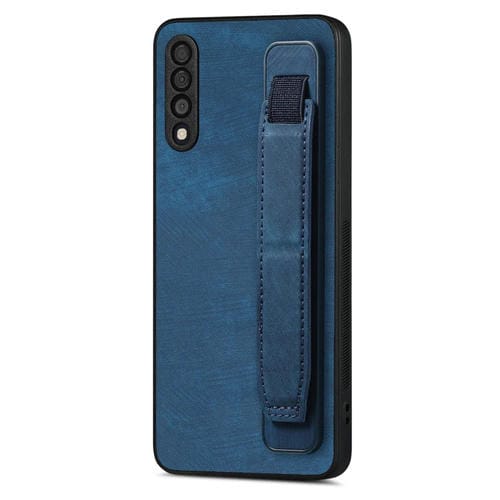 Funda Trasera Samsung Galaxy A50S Cuero con Soporte para Pulsera (Azul)