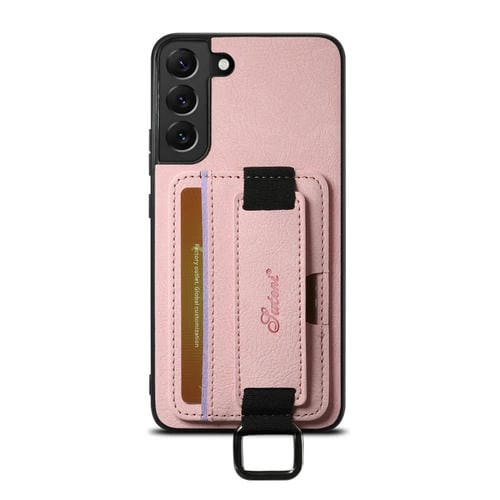 Funda para Teléfono Suteni H13 para Samsung Galaxy S22 + 5G con Correa de Cuero Litchi (Rosa)
