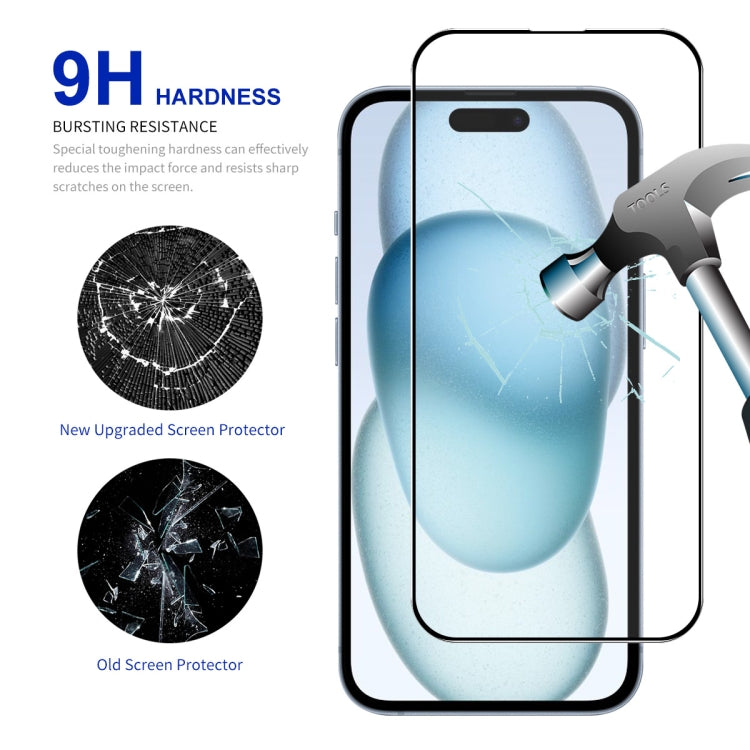 Película de Vidrio Completa Enkay para iPhone 15 con Silicio y Alúmina - MOVILSTORE