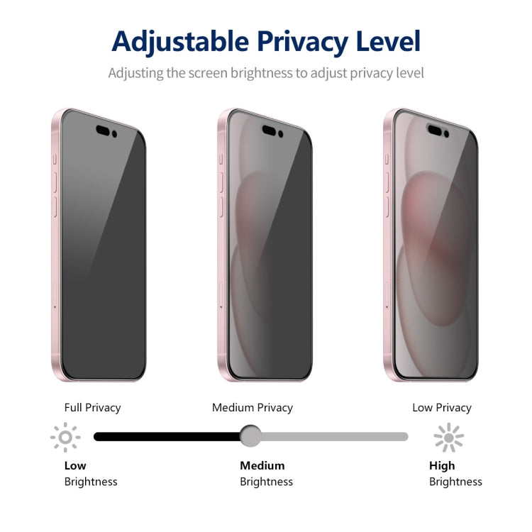 Película de Vidrio Templado Enkay Hat-Prince para iPhone 15 Pantalla Completa Privacidad Anti-Peeping (2 Piezas) - MOVILSTORE
