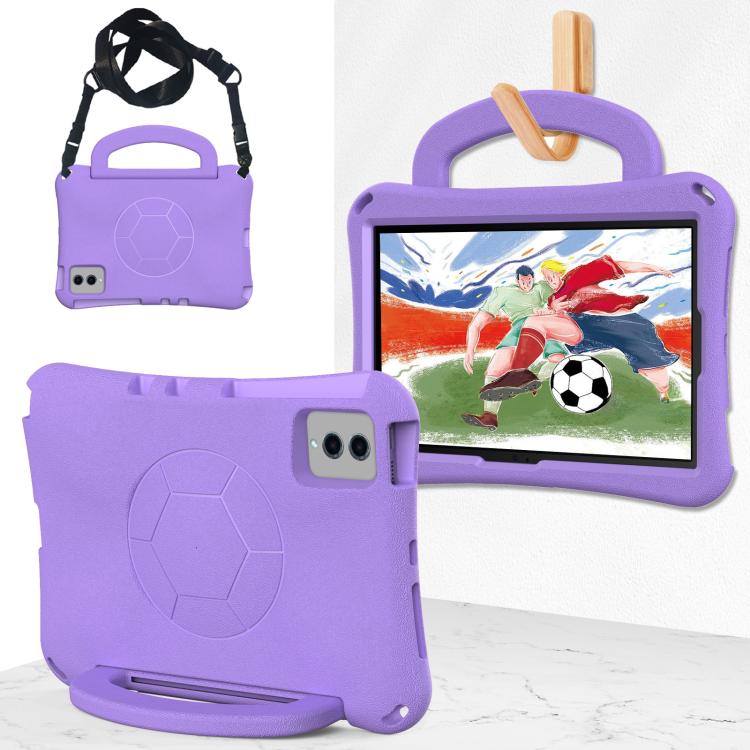 Funda de EVA a prueba de golpes para Xiaomi Redmi SE 11 2025/Pad 2 con forma de balón de fútbol (morado claro)