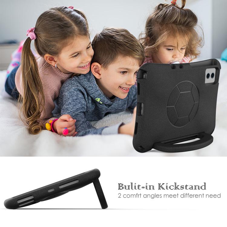 Funda de EVA a prueba de golpes con forma de balón de fútbol para Xiaomi Redmi SE 11 2025/Pad 2 (negra)