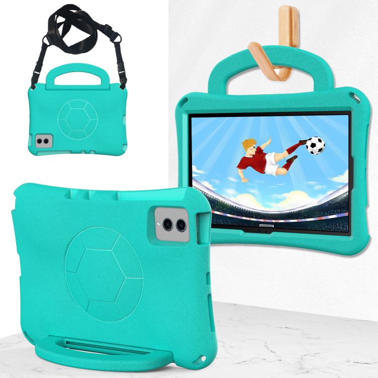 Funda de EVA a prueba de golpes para Xiaomi Redmi SE 11 2025/Pad 2 con asa y forma de balón de fútbol (verde menta)