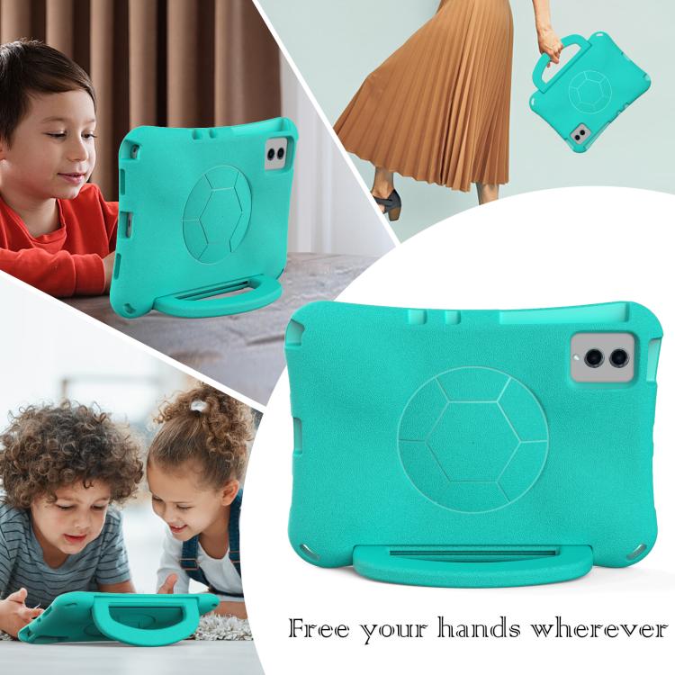 Funda de EVA a prueba de golpes para Xiaomi Redmi SE 11 2025/Pad 2 con asa y forma de balón de fútbol (verde menta)
