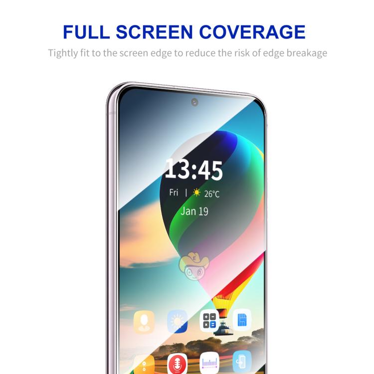 Película de vidrio templado ENKAY de alta densidad de aluminio y silicio con pegamento completo para Infinix GT 30 Pro