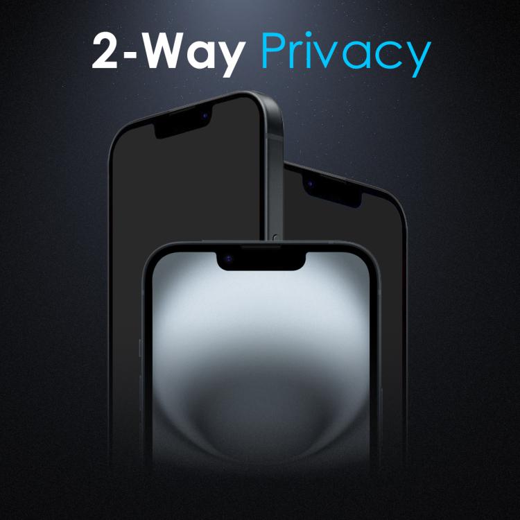 Película de Vidrio Templado Northjo iPhone 16E Impresión de Seda Pegamento Total Privacidad (28 Grados)