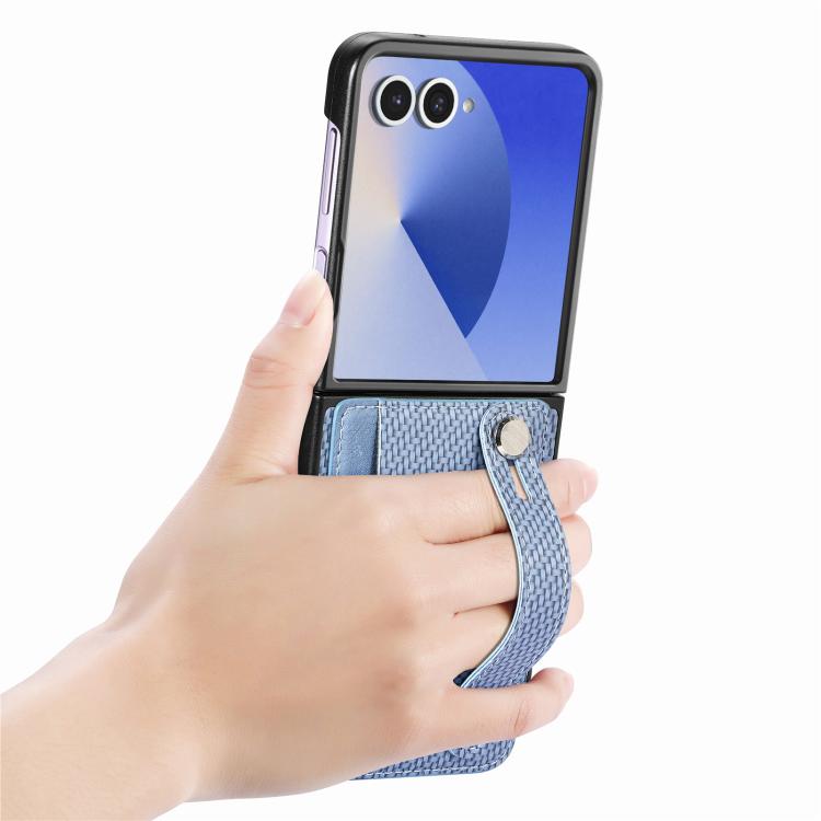 Funda trasera con función atril para Samsung Galaxy Z Flip7 5G, color azul