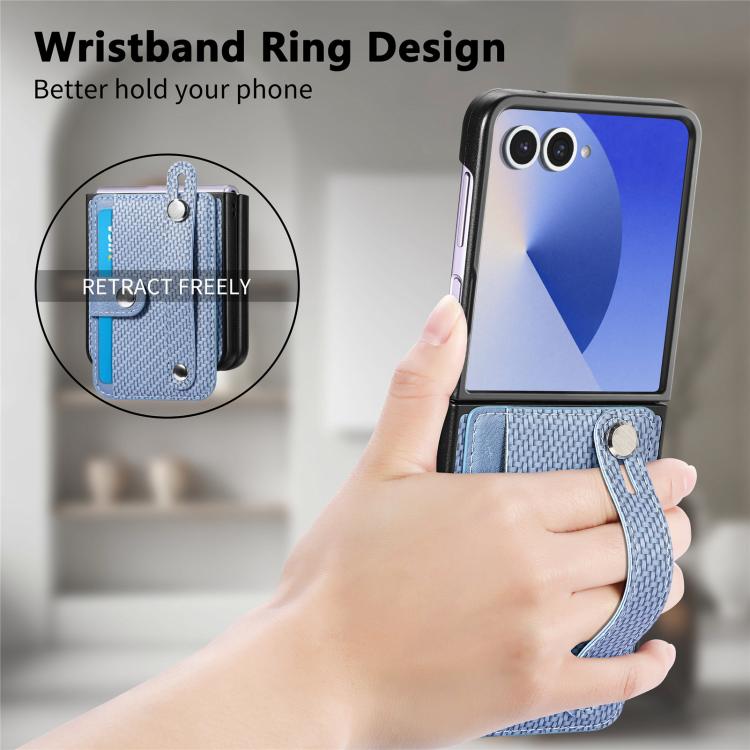 Funda trasera con función atril para Samsung Galaxy Z Flip7 5G, color azul