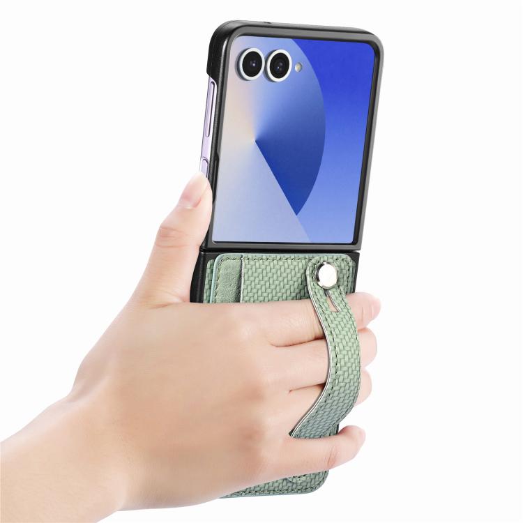 Funda trasera con función atril para Samsung Galaxy Z Flip7 5G, color verde