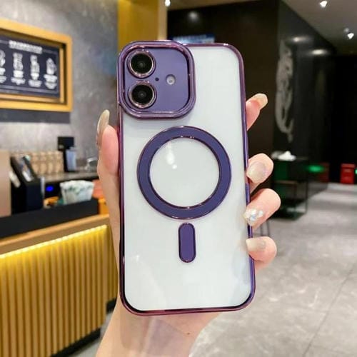 Funda de TPU Magsafe original de imitación para iPhone 17 (morada)